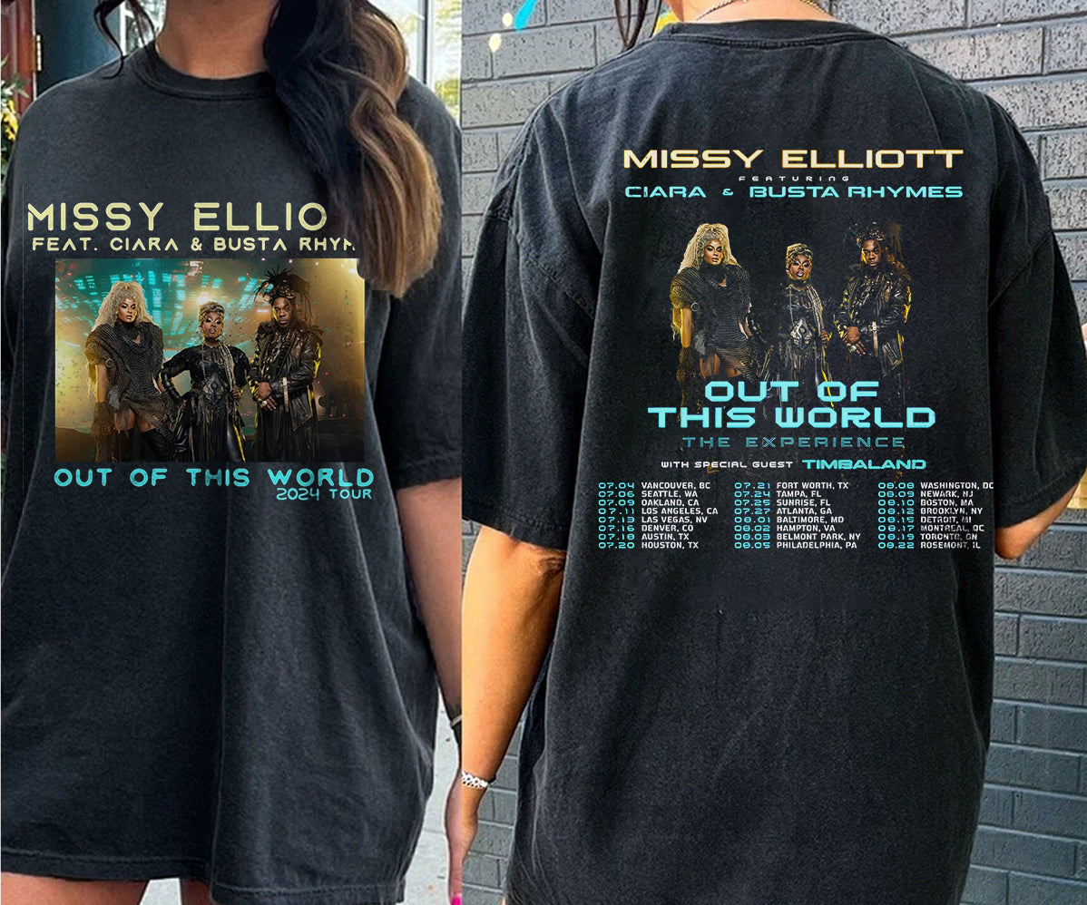 2024 Tour Missy Elliott x Ciara & Busta T-Shirt, Out of This World 2024 Tour Shirt V8, Missy Elliott Rap Tour Merch, Missy Elliott Fan Gift