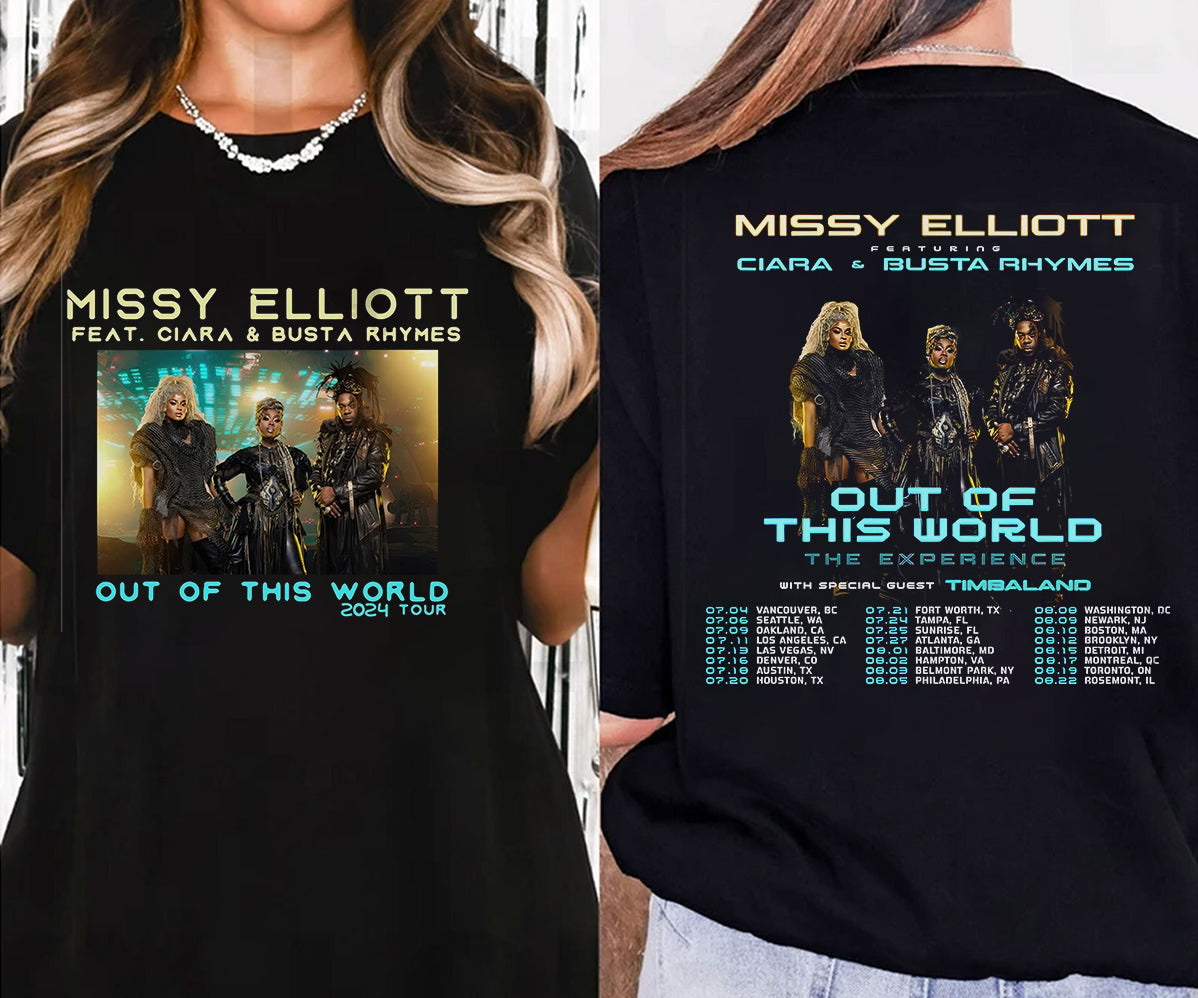 2024 Tour Missy Elliott x Ciara & Busta T-Shirt, Out of This World 2024 Tour Shirt V8, Missy Elliott Rap Tour Merch, Missy Elliott Fan Gift