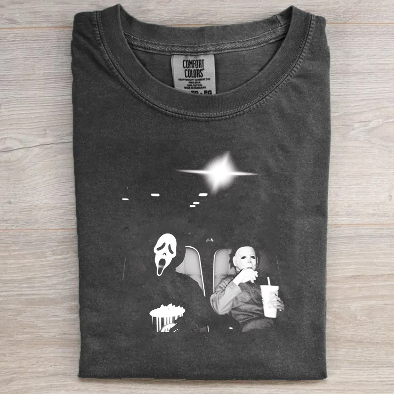 Vintage Comfort Color, Ghostface Scream Halloween Heart Hands Shirt Or Sweatshirt, Halloween Graphic T-shirt, Scream Merch HLWT2