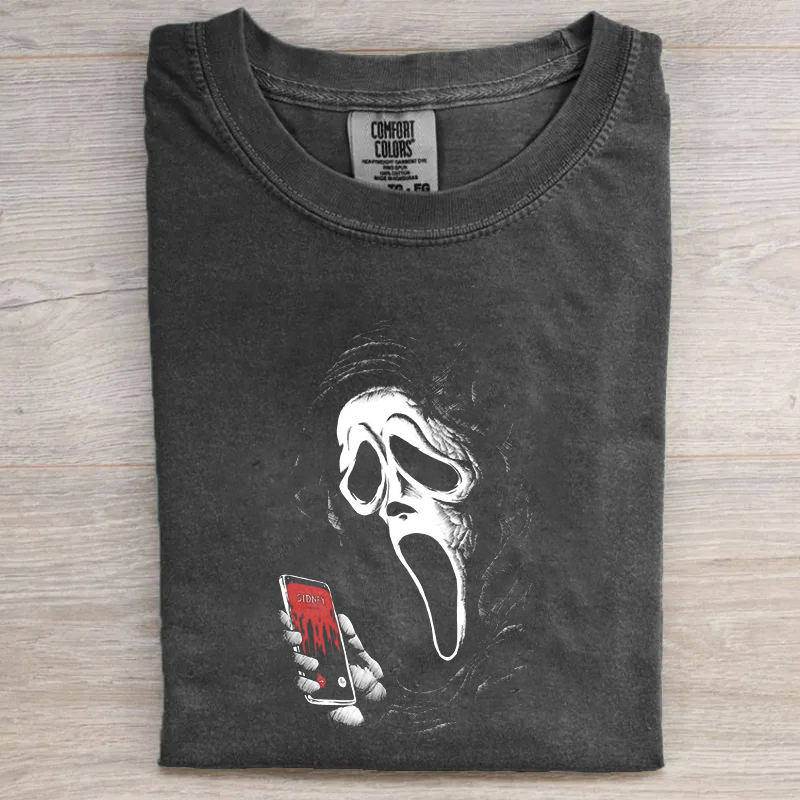 Vintage Comfort Color, Ghostface Scream Halloween Heart Hands Shirt Or Sweatshirt, Halloween Graphic T-shirt, Scream Merch HLWT55