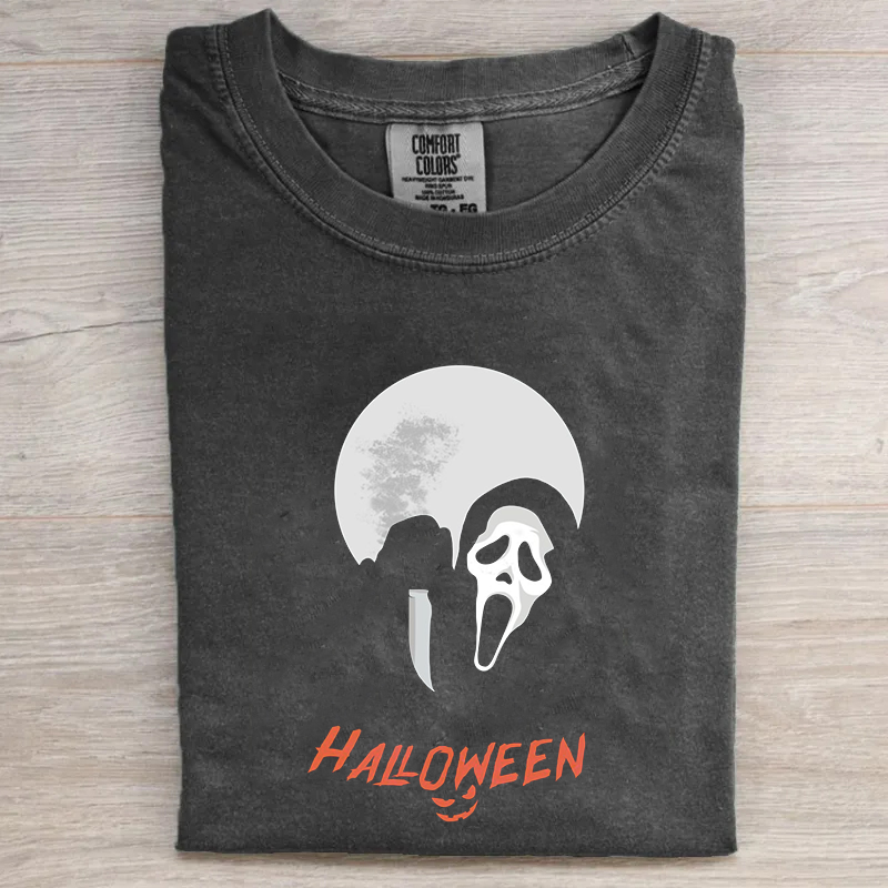 Vintage Comfort Color, Ghostface Scream Halloween Heart Hands Shirt Or Sweatshirt, Halloween Graphic T-shirt, Scream Merch, Halloween HLW50