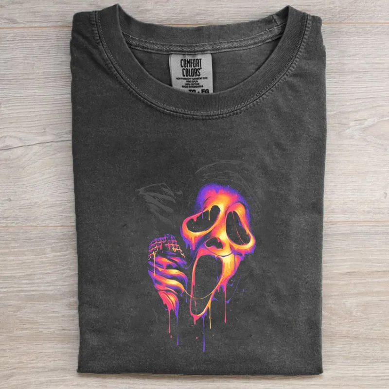 Vintage Comfort Color, Ghostface Scream Halloween Heart Hands Shirt Or Sweatshirt, Halloween Graphic T-shirt, Scream Merch HLWT46