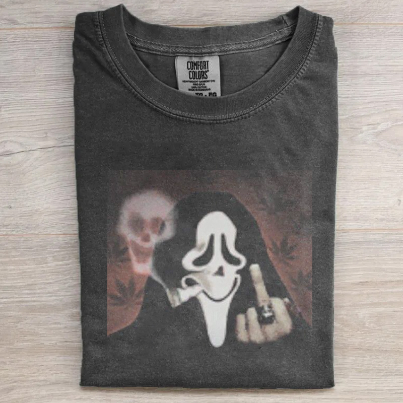 Vintage Comfort Color, Ghostface Scream Halloween Heart Hands Shirt Or Sweatshirt, Halloween Graphic T-shirt, Scream Merch HLWT45