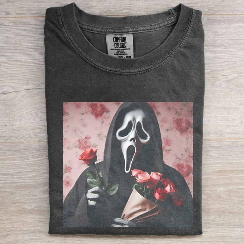 Vintage Comfort Color, Ghostface Scream Halloween Heart Hands Shirt Or Sweatshirt, Halloween Graphic T-shirt, Scream Merch HLWT35