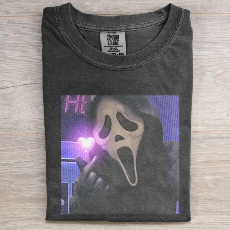 Vintage Comfort Color, Ghostface Scream Halloween Heart Hands Shirt Or Sweatshirt, Halloween Graphic T-shirt, Scream Merch HLWT27