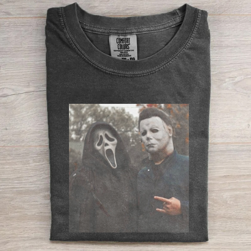 Vintage Comfort Color, Ghostface Scream Halloween Heart Hands Shirt Or Sweatshirt, Halloween Graphic T-shirt, Scream Merch HLWT5