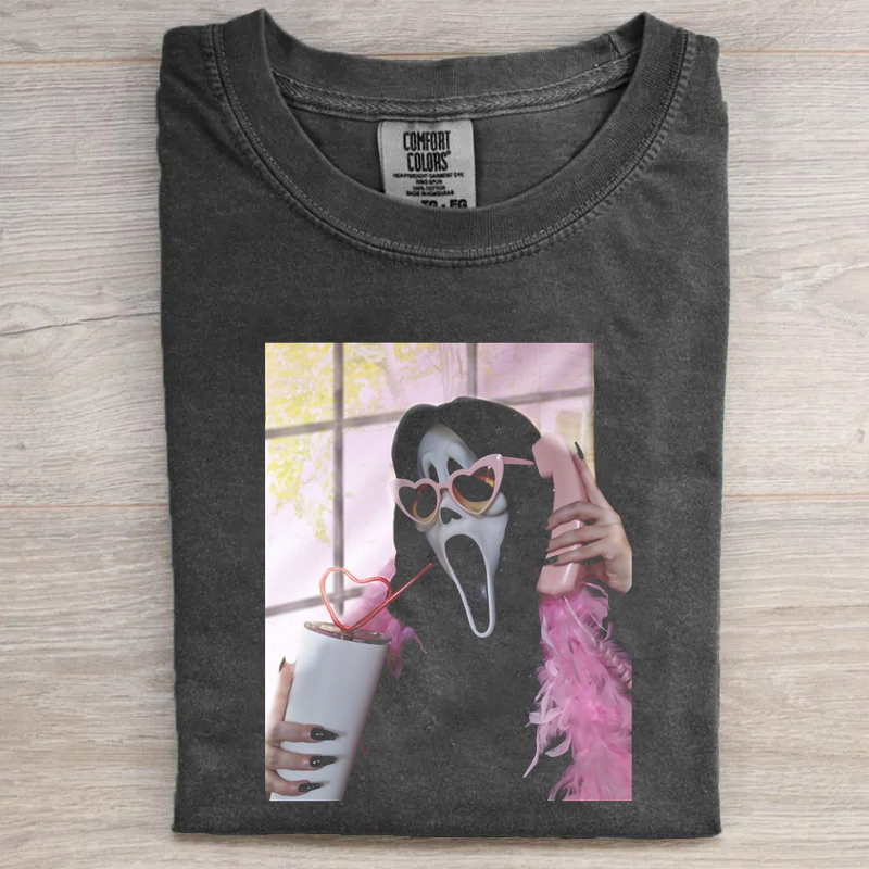 Vintage Comfort Color, Ghostface Scream Halloween Heart Hands Shirt Or Sweatshirt, Halloween Graphic T-shirt, Scream Merch HLWT16