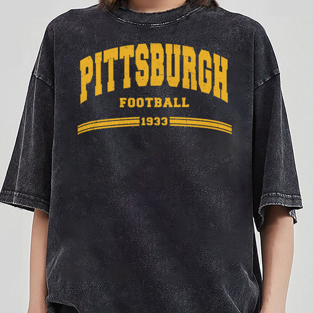 Vintage Pittsburgh Football Shirt, Distressed Pittsburgh T Shirt, sr, Pittsburgh Shirt, Pittsburgh Fan Gift JJJ