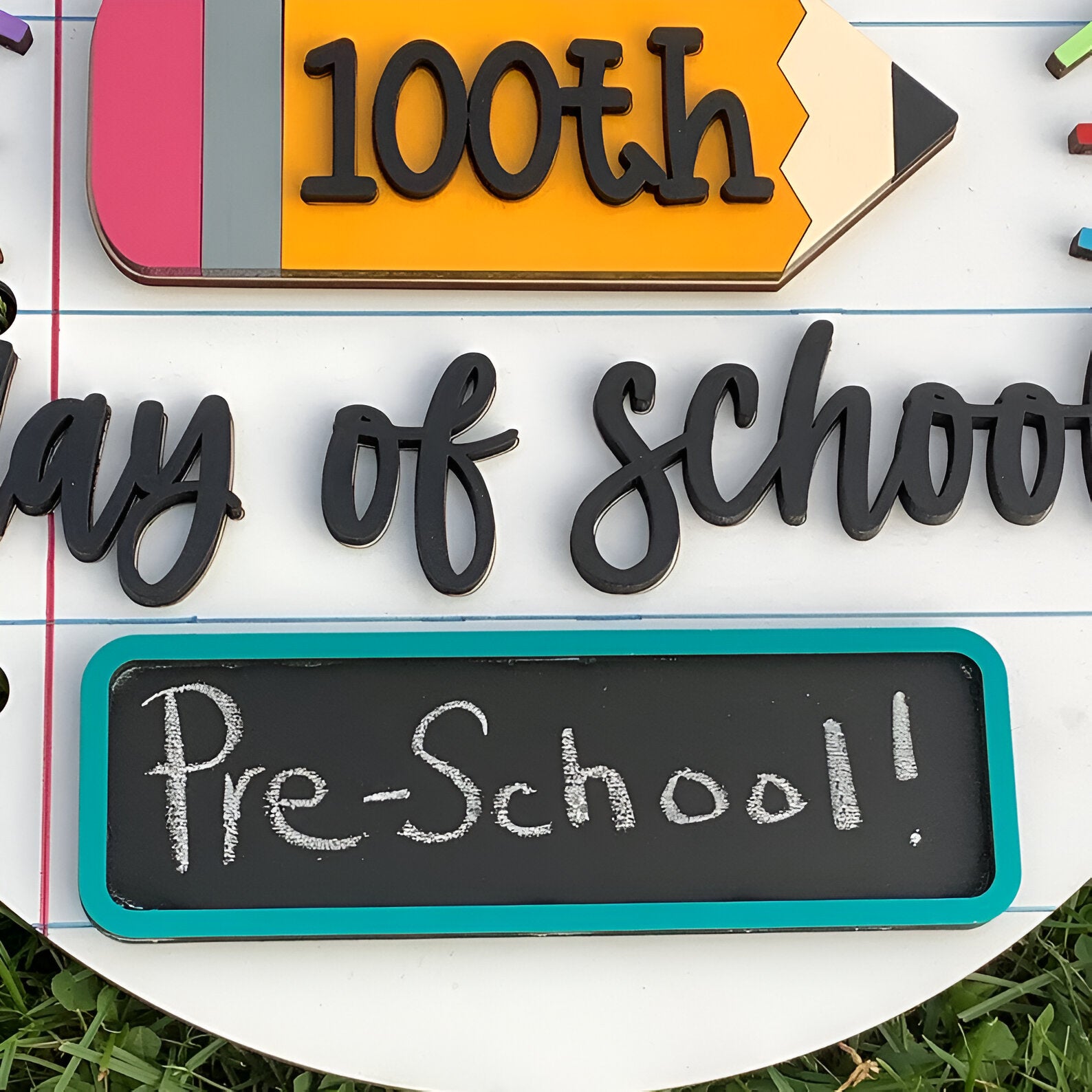 Custom Handwriting Blank Chalkboard Last Day of School Sign With Kid's Name Back To School Sign Keepsake Gift Scsign