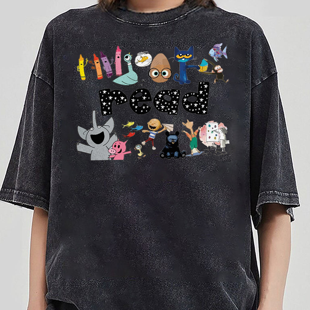 Read Children's Books Teacher T-Shirt, Teacher Life Shirt, Teacher Shirt, Kindergarten Shirt Gift For Teacher  TD0809 05