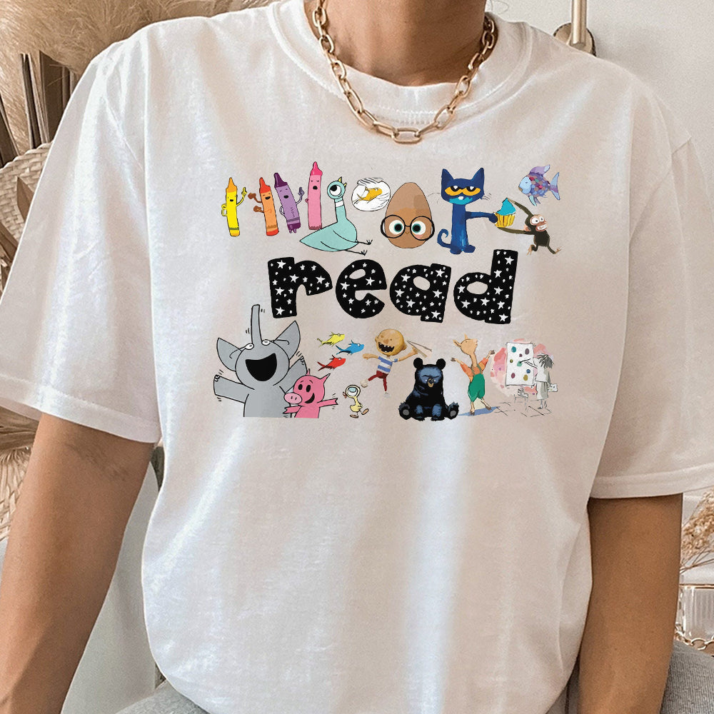 Read Children's Books Teacher T-Shirt, Teacher Life Shirt, Teacher Shirt, Kindergarten Shirt Gift For Teacher  TD0809 05