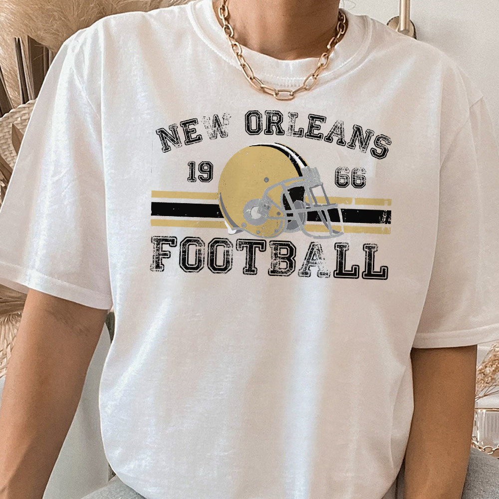 Distressed New Orleans Football Shirt Saints Football Crewneck Retro Saints Shirt Gift for New Orleans Saints Football Fan Gift Game Day BBB TDCAO