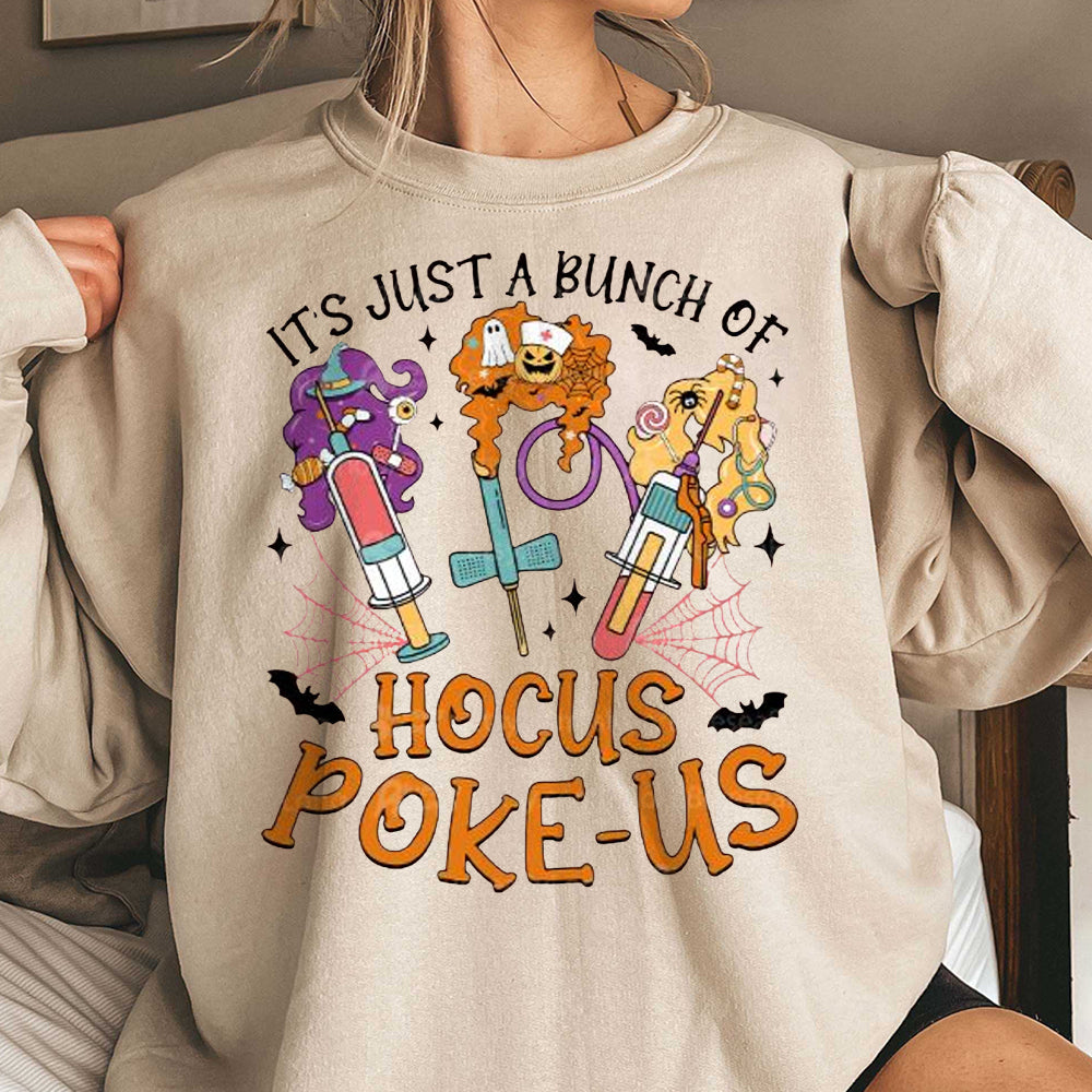 Phlebotomist Halloween Shirt Hocus Poke Us Medical Lab Tech Spooky Phlebotomy Blood Bank Er Nurse Halloween Hematology HHH