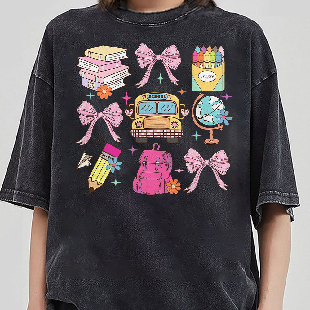 Cute Back To School Girls Shirt  Girls School Shirt  First Day Of School Tee  School Shirt  TD0809 01