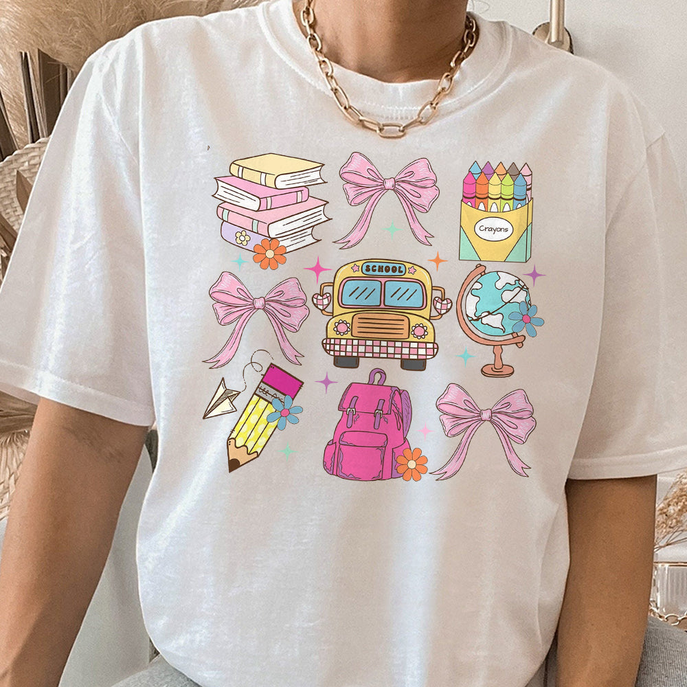 Cute Back To School Girls Shirt  Girls School Shirt  First Day Of School Tee  School Shirt  TD0809 01