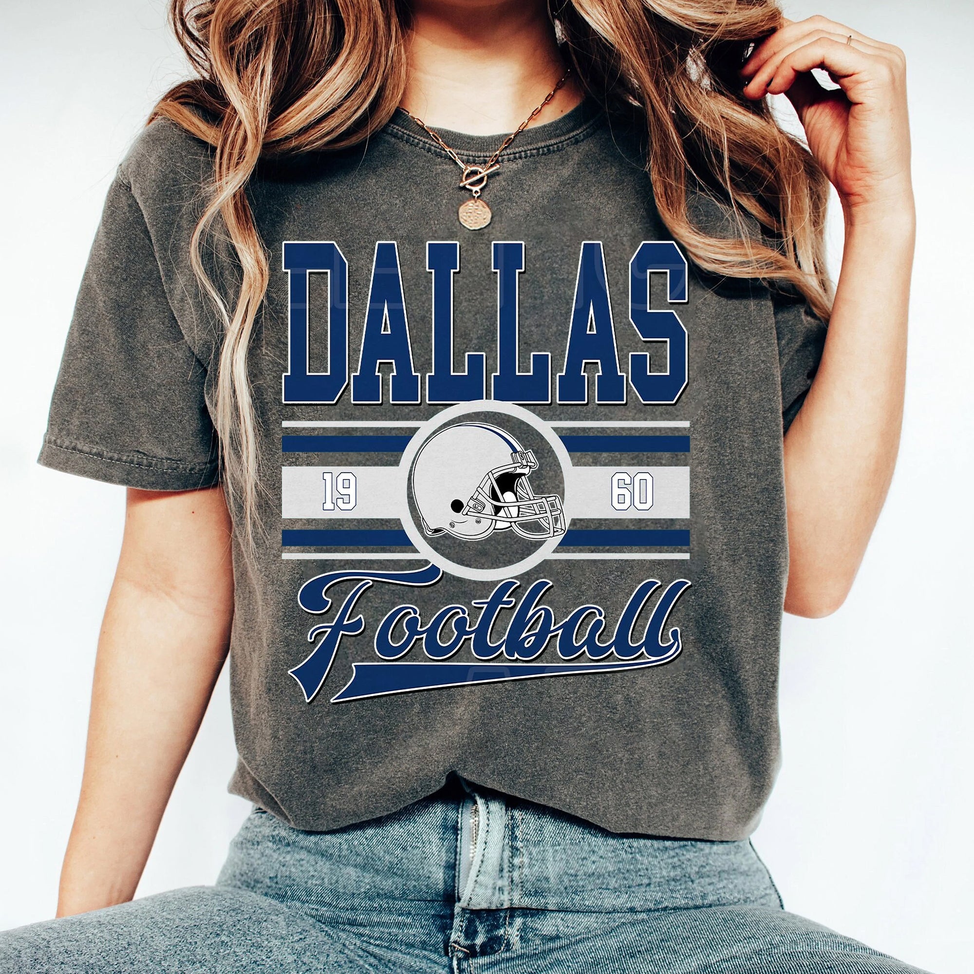 Retro Dallas Football Shirt, Cowboys Team Shirt, Vintage Texas Shirt, Dallas Football Tee, Cowboys Shirt, Oversized Dallas Team T-shirt 1 HHH TDCAO