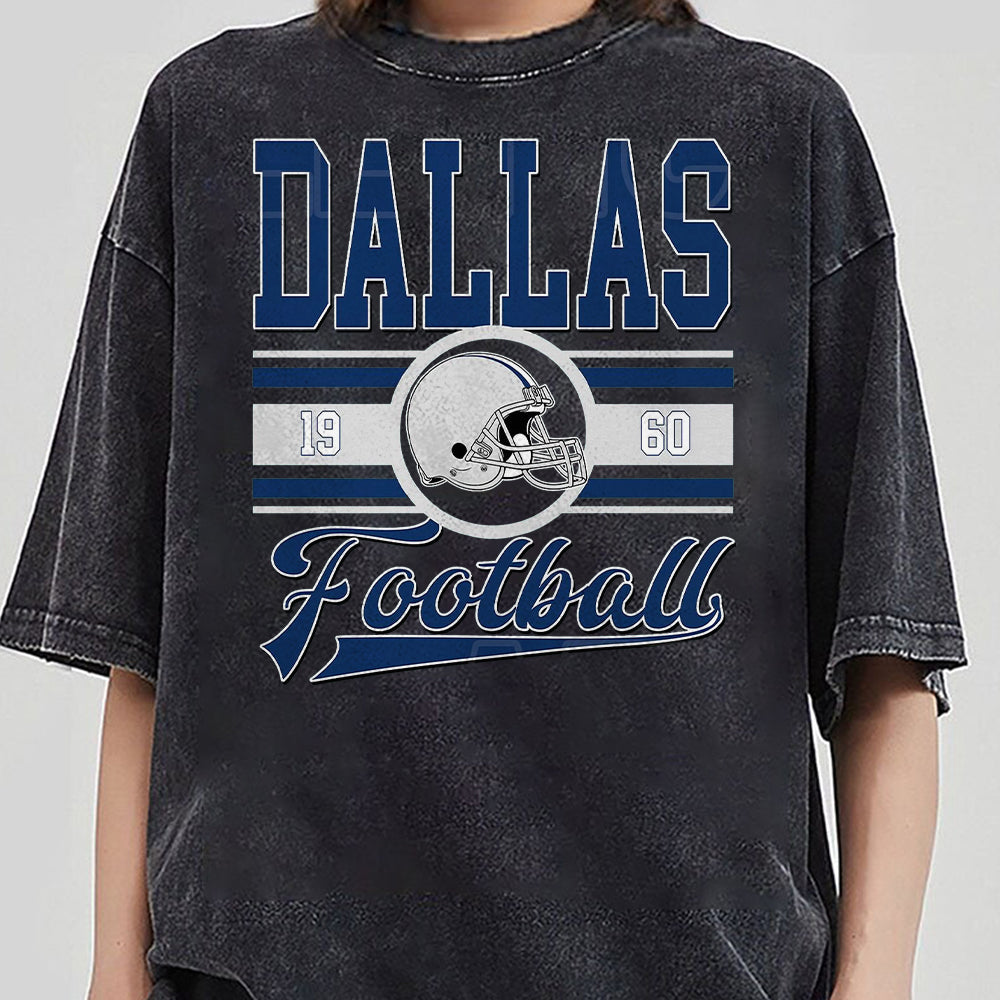 Retro Dallas Football Shirt, Cowboys Team Shirt, Vintage Texas Shirt, Dallas Football Tee, Cowboys Shirt, Oversized Dallas Team T-shirt 1 HHH TDCAO