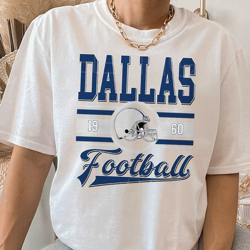 Retro Dallas Football Shirt, Cowboys Team Shirt, Vintage Texas Shirt, Dallas Football Tee, Cowboys Shirt, Oversized Dallas Team T-shirt 1 HHH TDCAO