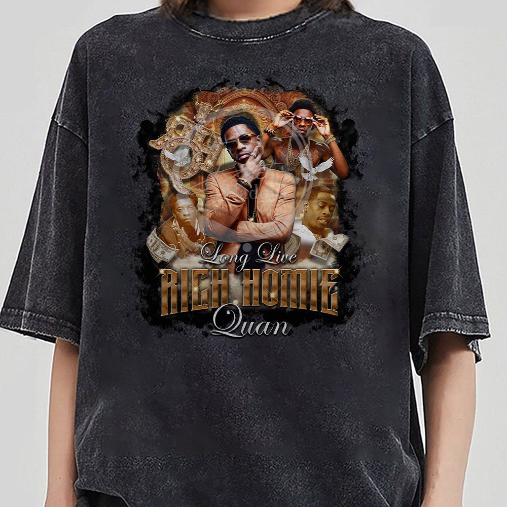 RIP Rich Homie, Vintage Rapper Tee, Quan Hip-hop Shirt EEE