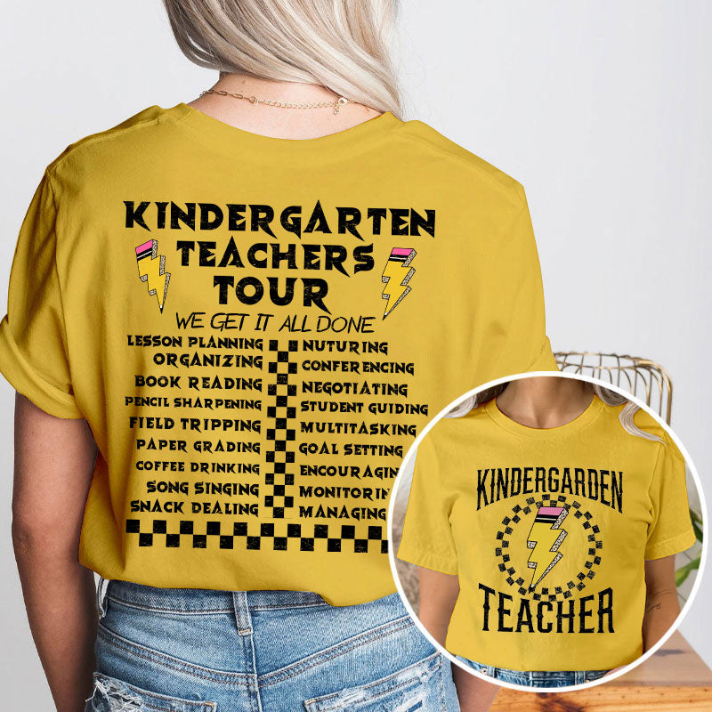 Personalized Grade Teachers Tour Teacher Two Sided T-Shirt 2MAT88