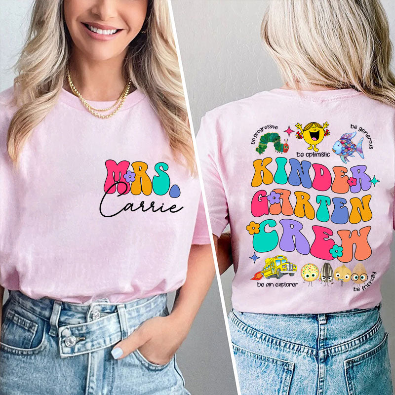 Personalized Learn These Qualities From Your Children's Book Friends Teacher Two Sided T-Shirt 2MAT88