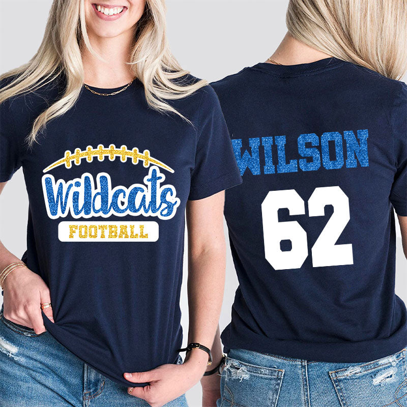 Personalized Mascot And Name Go Warriors Teacher Two Sided T-Shirt 2MAT88