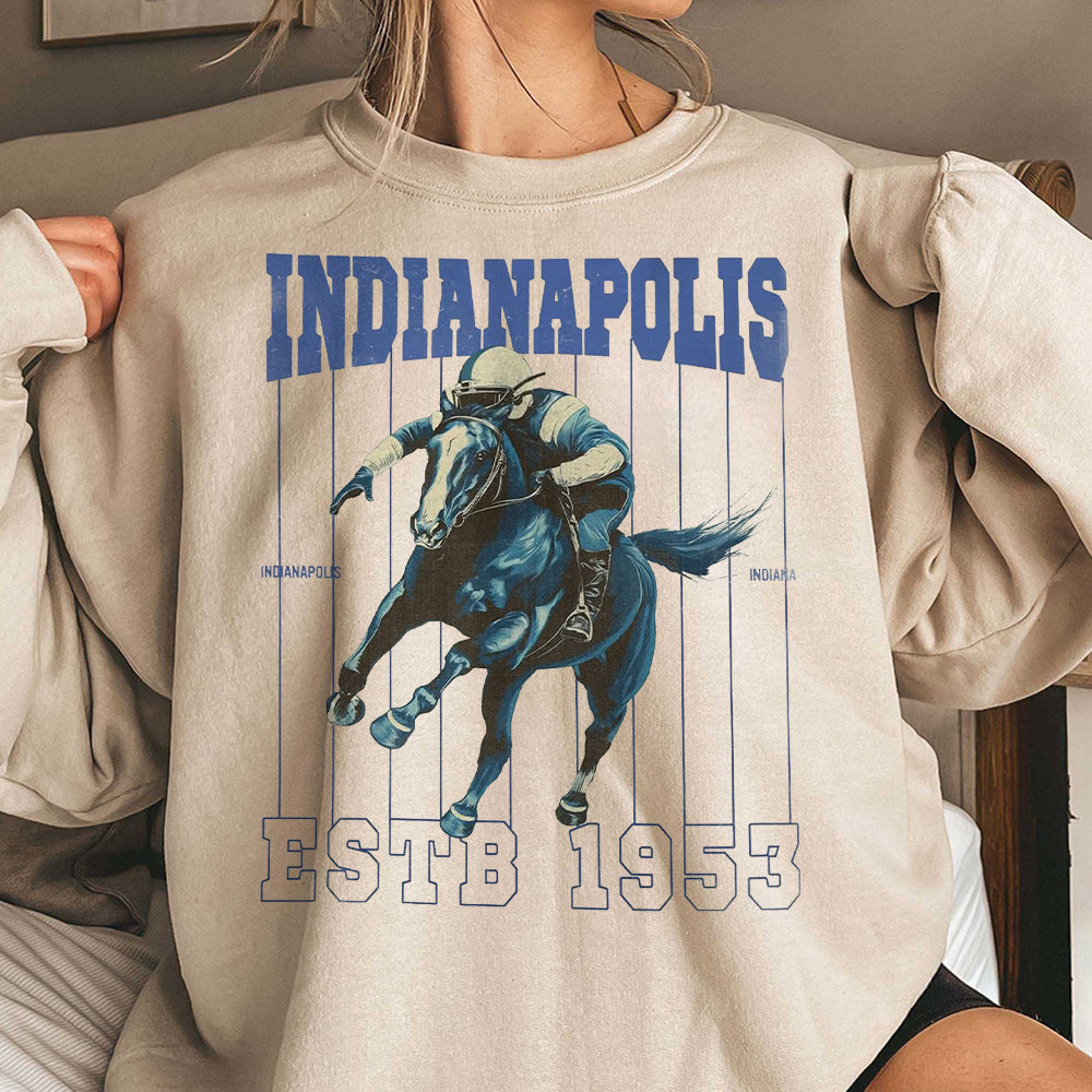 Retro Indianapolis Football Shirt, Vintage Blue and White Indy Sports Fan Memorabilia, Anthony Richardson Jonathan Taylor GGG