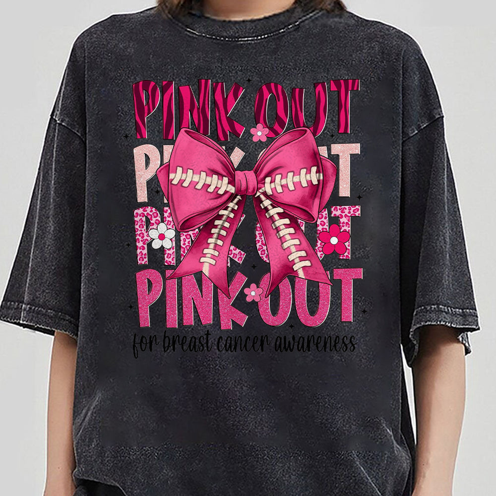 Football Pink Out Shirt, Breast Cancer Football Shirt, Breast Cancer Awareness Shirt, Pink Ribbon, Game Day Shirt, Football Mom Shirt, Tackle Cancer BBB