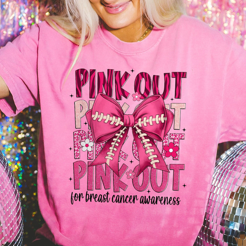 Football Pink Out Shirt, Breast Cancer Football Shirt, Breast Cancer Awareness Shirt, Pink Ribbon, Game Day Shirt, Football Mom Shirt, Tackle Cancer BBB