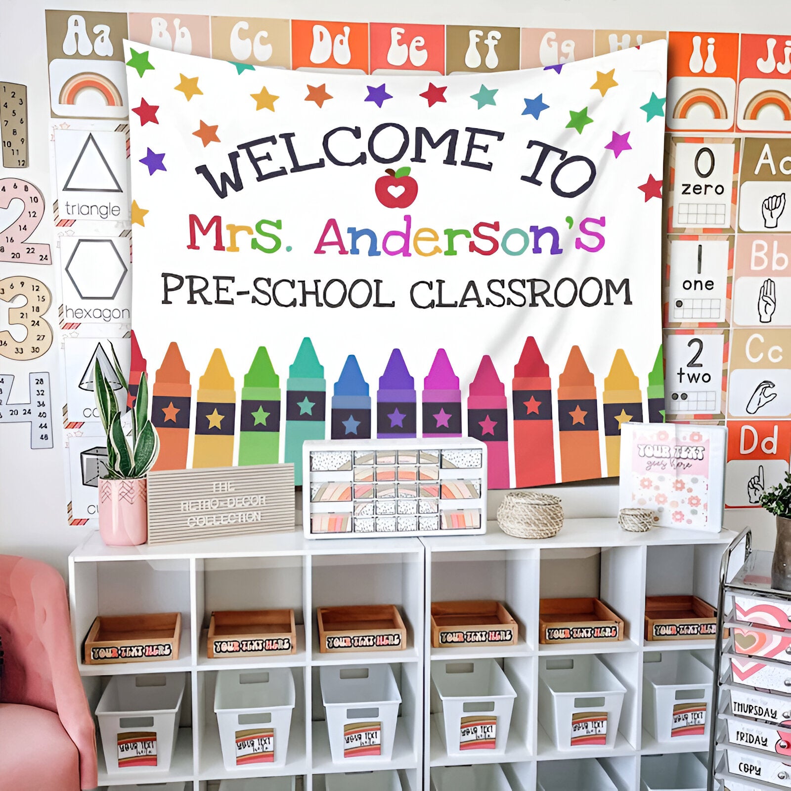 Personalized Welcome To My Class Teacher Classroom Tapestry Tapes