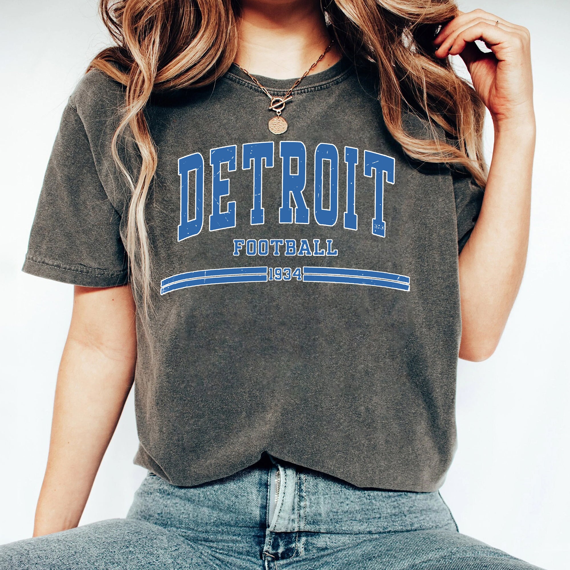 Detroit Football Sweatshirt Vintage Detroit Football Fan Shirt, Detroit Game Day Shirt, Trendy Lions Fan Sweatshirt 2 BBB