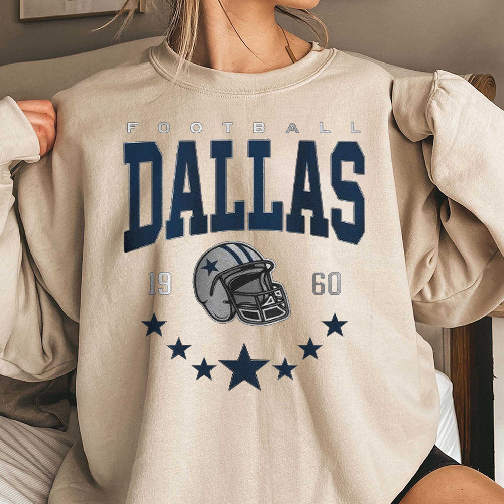 Vintage Dallas Football Sweatshirt, Trendy Dallas Football Fan Gift, Dallas Game Day Shirt, Dallas Shirt, Game Day Shirt 1 DDD