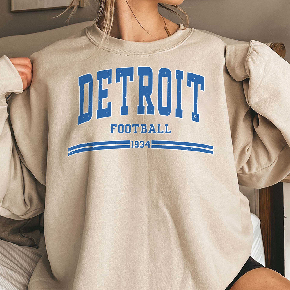 Detroit Football Sweatshirt Vintage Detroit Football Fan Shirt, Detroit Game Day Shirt, Trendy Lions Fan Sweatshirt 2 BBB