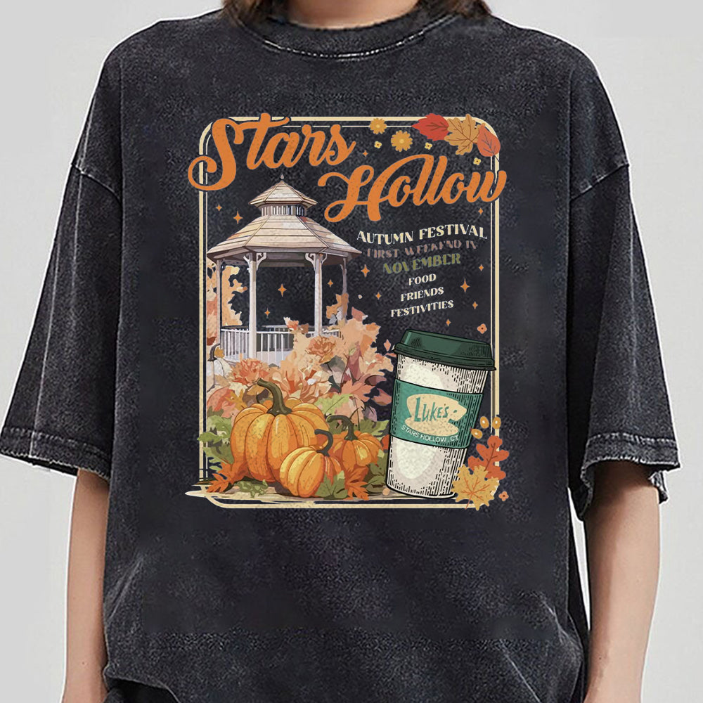 Stars Hallow Shirts Shirt, Gilmore Girls Shirt, Fall Vibes Shirt, Vintage Style Stars Hollow Shirt,Luke's Diner Coffee, Autumn Theme GGG