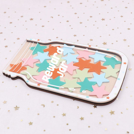 Personalized Fill The Jar With Colorful Little Stars Teacher Reward Jar rejar