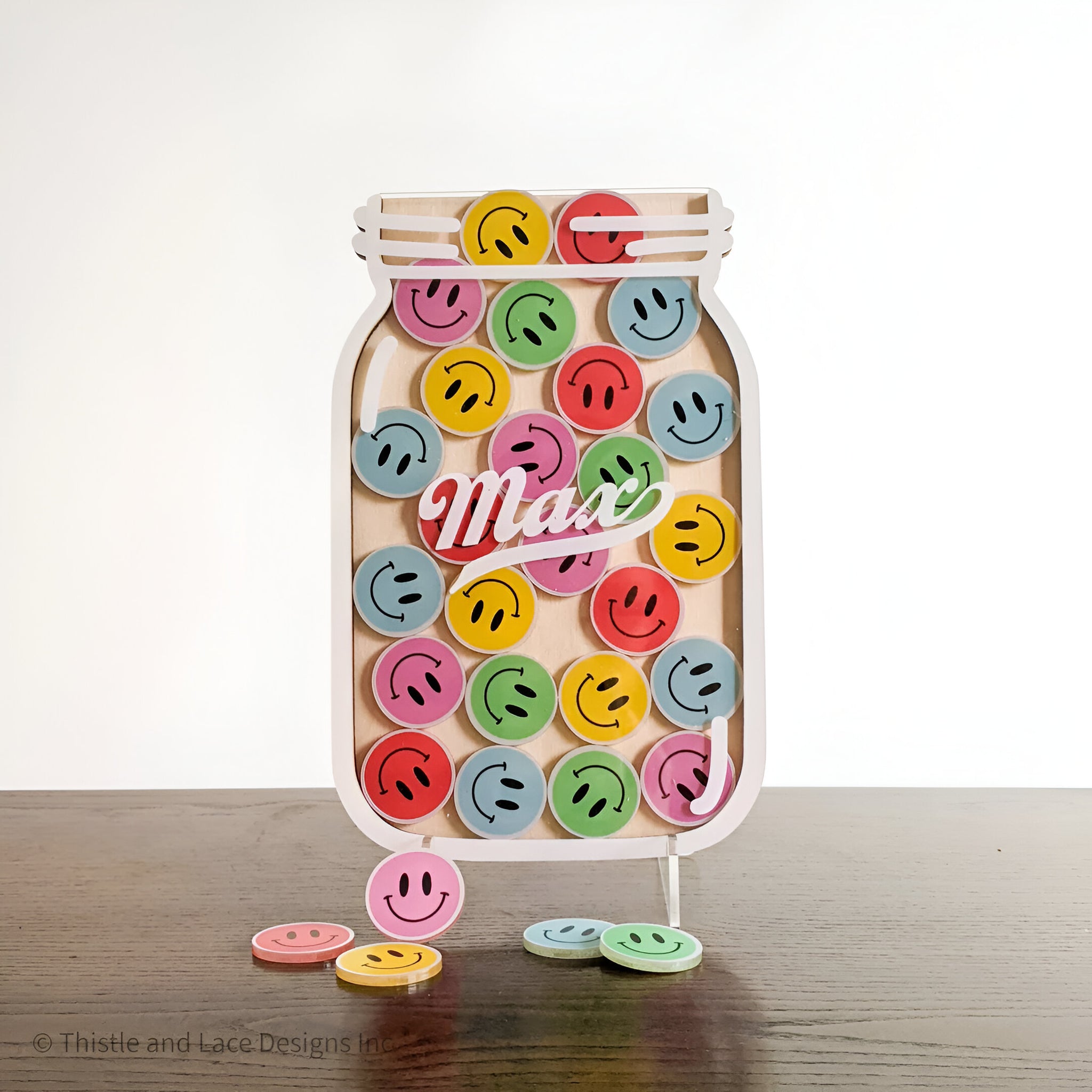 SMILEY FACE JAR REWARD JAR TOKENS, PERSONALIZED REWARD JAR, REWARD SYSTEM, REWARD TOKENS, REWARD CHART, GIFT FOR KIDS, CLASS REWARD JAR REJAR