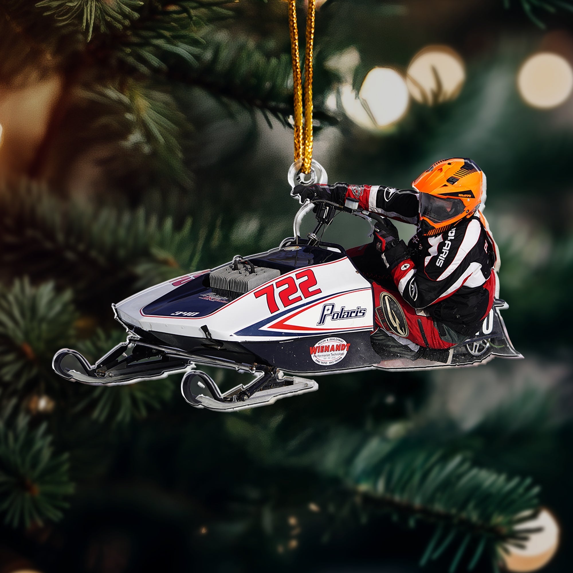 Snowmobiling Gifts For Snowmobile Lovers - Personalized Acrylic Photo Ornament ORNA1210
