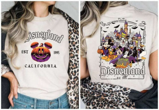 2 Sided Disney Halloween Comfort Color Shirt, Disneyland Est.1955 Halloween Sweatshirt, Oogie Boogie Bash Party Shirt,Disney Halloween Party