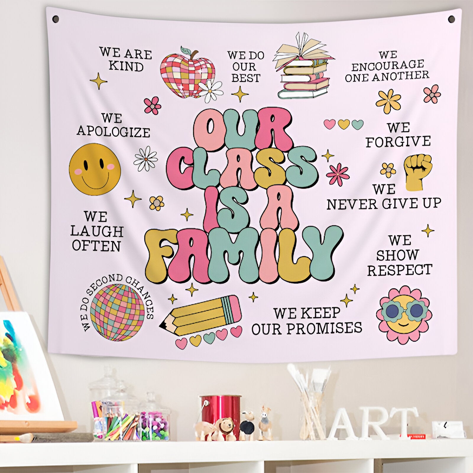 Our Class Is A Family Teacher Classroom Tapestry Tapes