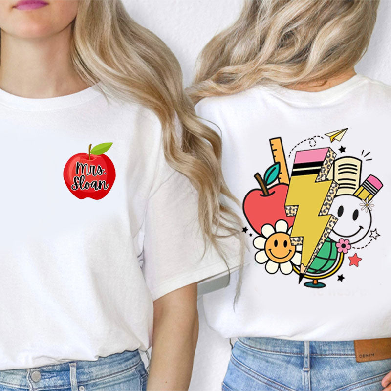 Personalized My Students Are All Shining Stars Teacher Two Sided T-Shirt inmy