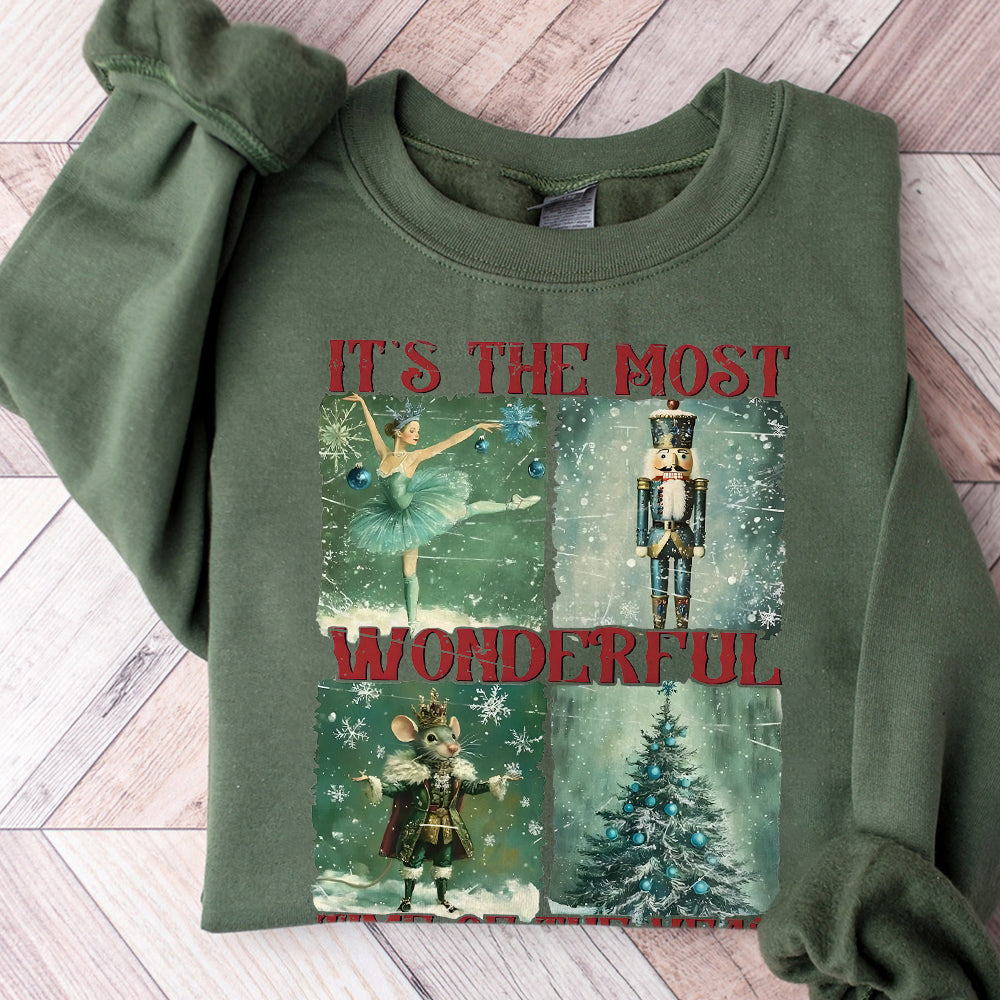 Retro Nutcracker Christmas PNG, Preppy Christmas Png, Holiday Vibes Png, Nutcracker Ballet Png, Christmas Tree, Wonderful Time, Sublimation S125