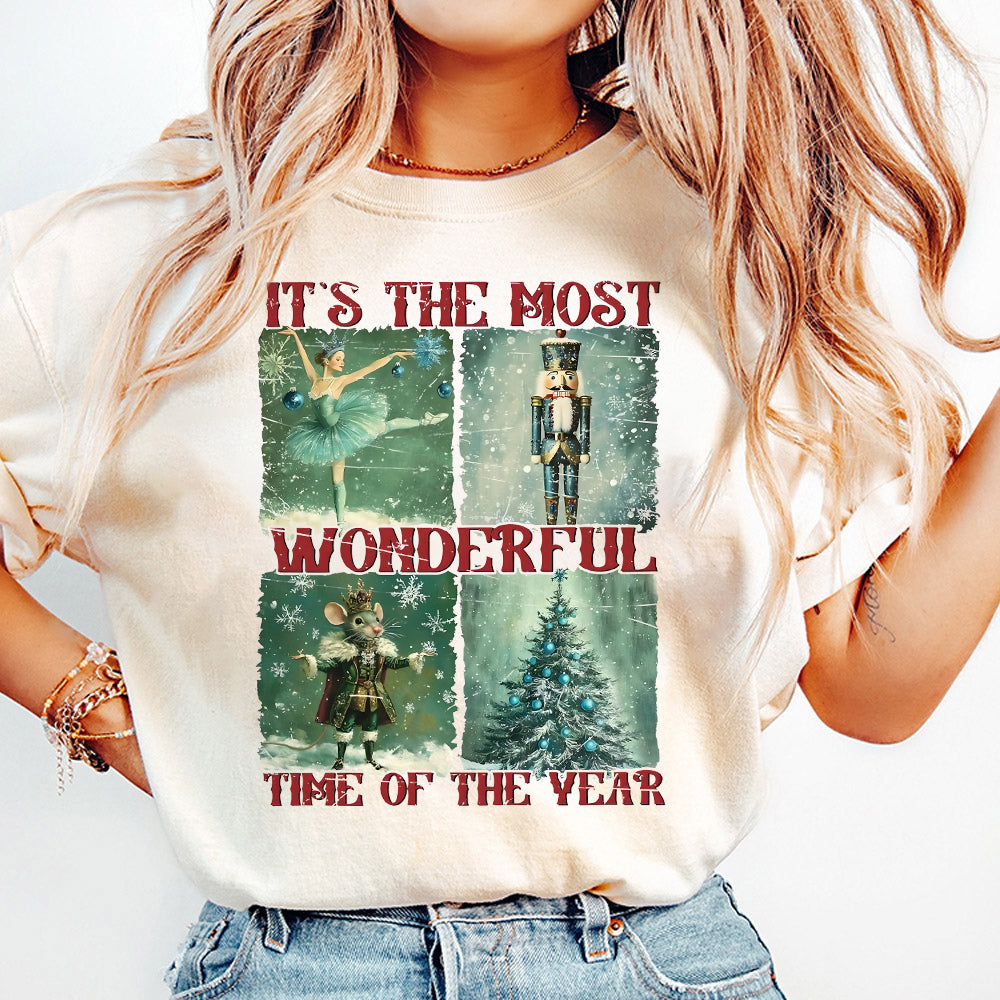 Retro Nutcracker Christmas PNG, Preppy Christmas Png, Holiday Vibes Png, Nutcracker Ballet Png, Christmas Tree, Wonderful Time, Sublimation S125