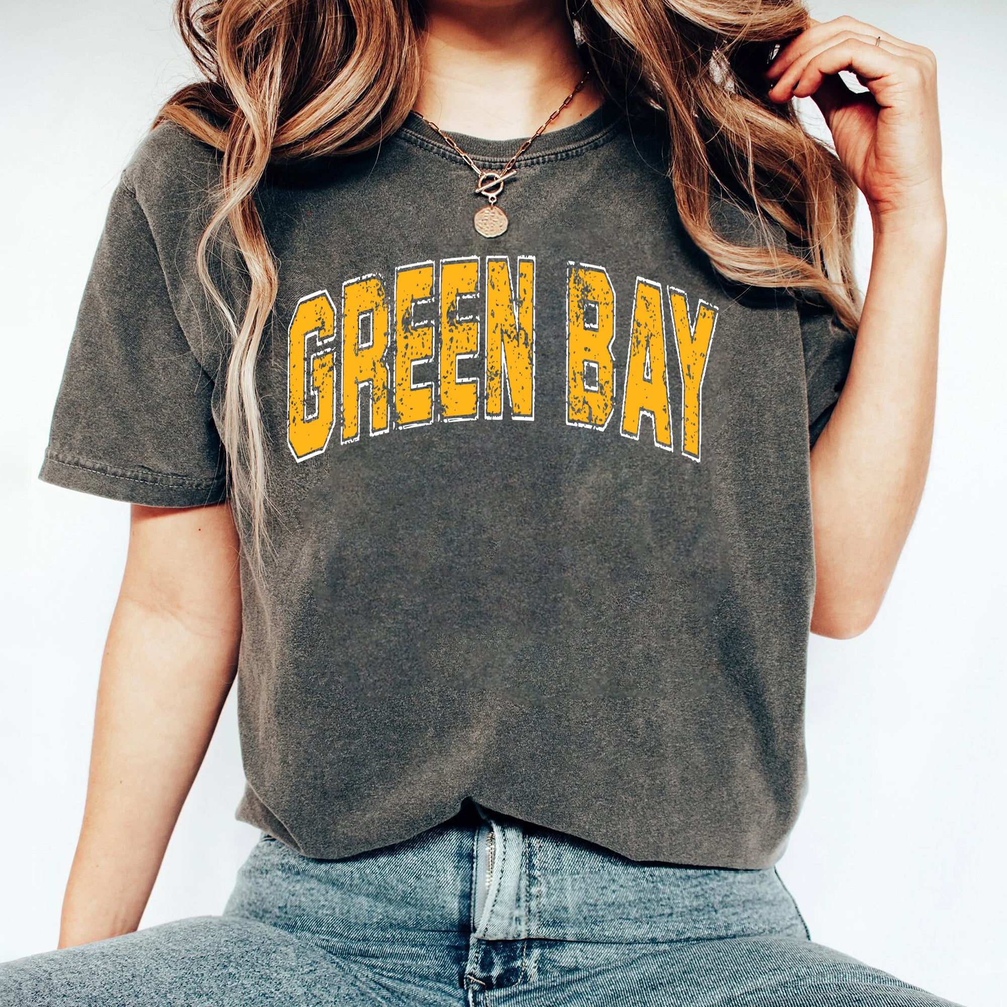 Vintage Green Bay Sweatshirt, Green Bay Football Shirt, Green Bay T-Shirt, Vintage Green Bay Football Women Crewneck, Football Season Shirt DDD