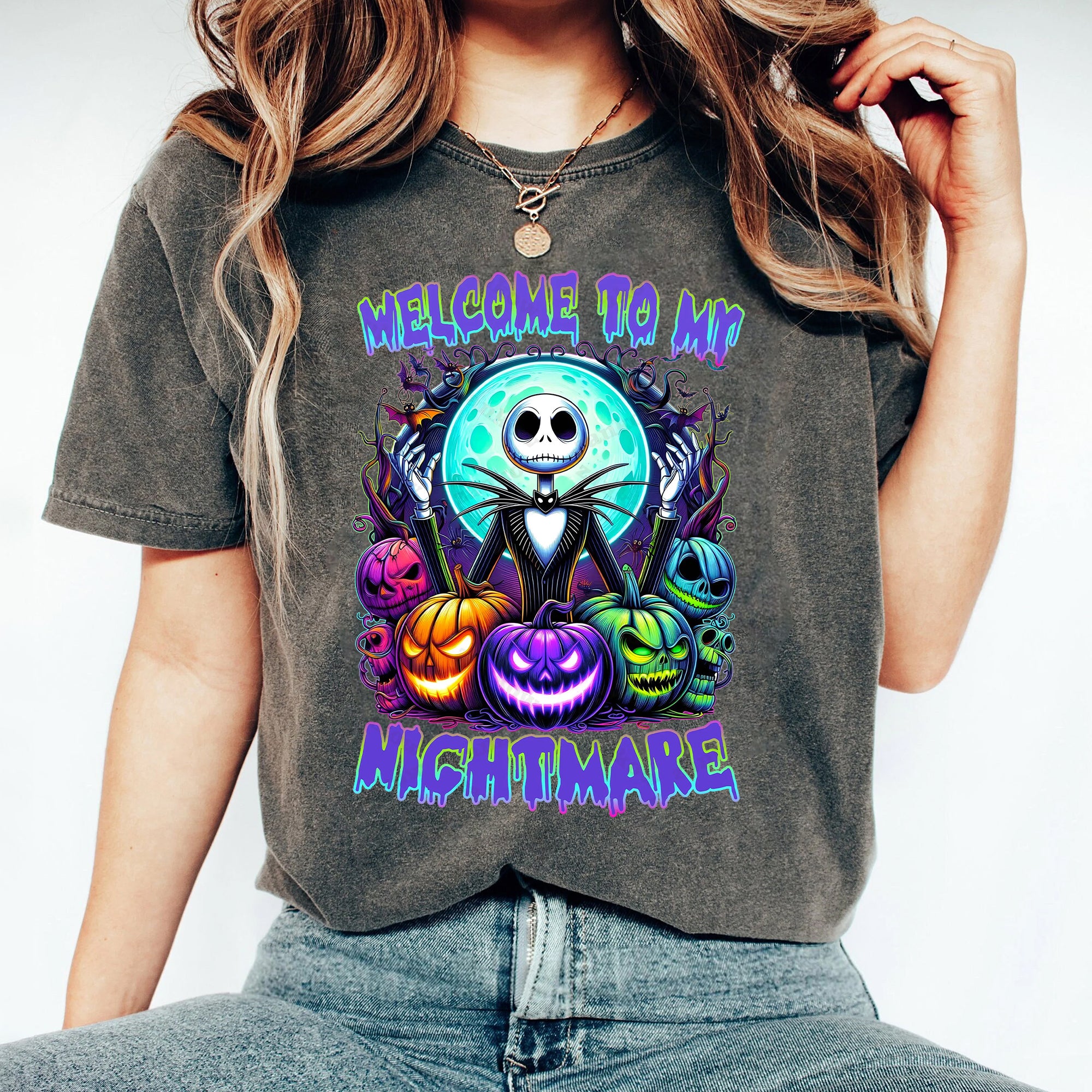 Halloween Skeleton Shirt, Halloween Nightmare Shirt, Halloween Shirt, Spooky Season Shirt, Halloween Pumpkin Shirt, Trick Or Treat Shirt, Digital File HHH