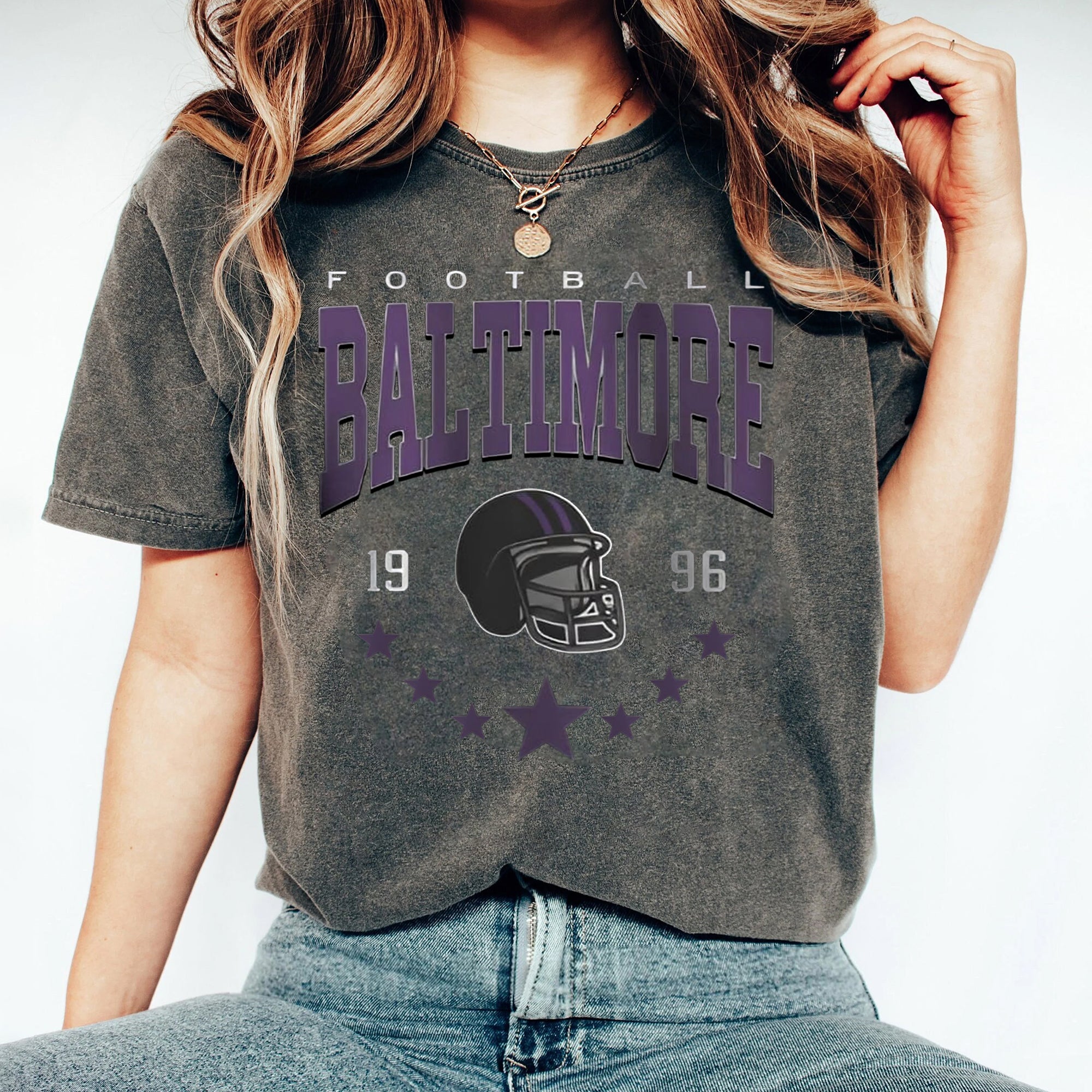 Vintage Baltimore Football Sweatshirt, Distressed Baltimore Football Crewneck, Baltimore Sweatshirt, Baltimore Fan Gift, Women & Men gift BBB