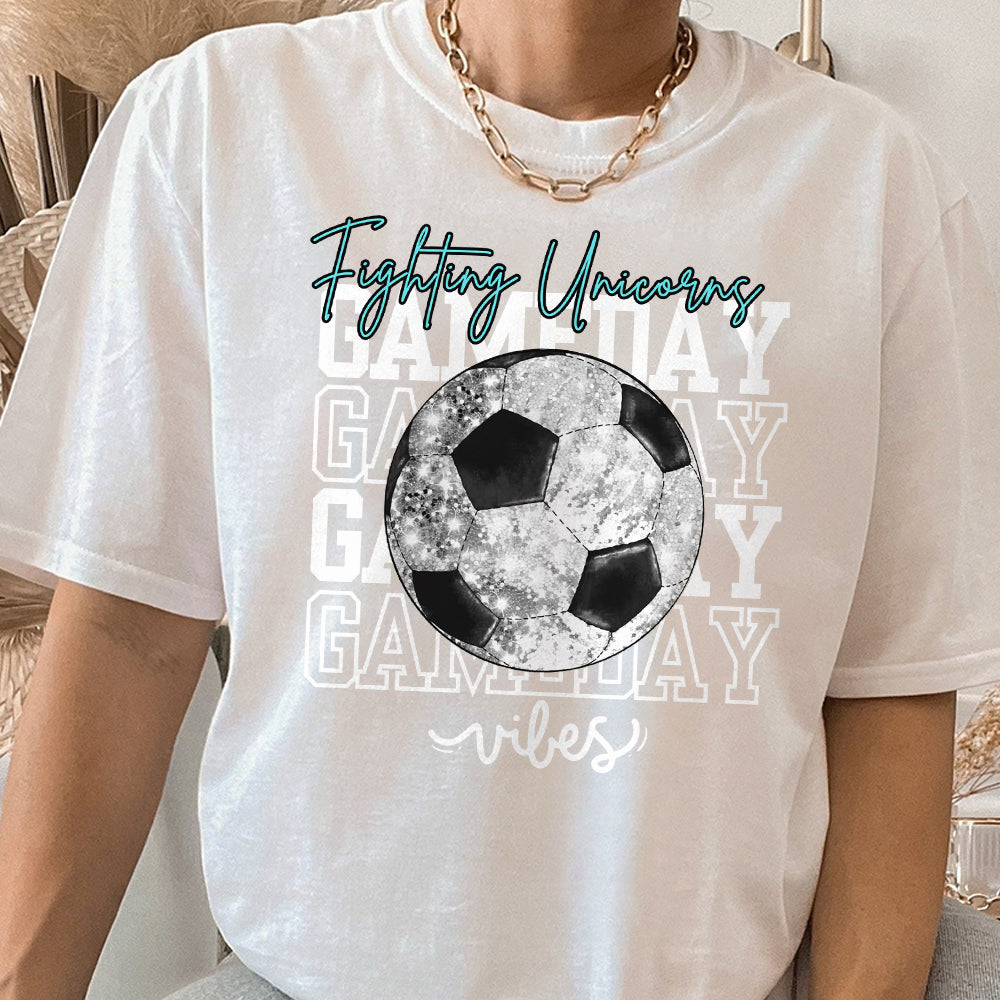 Custom Team Mascot Game Day Vibes Baseball Crewneck Sweatshirt, Sparkle Baseball Mom Shirt, Volleyball Season Womens Pullover, Oversized 1 FB2708