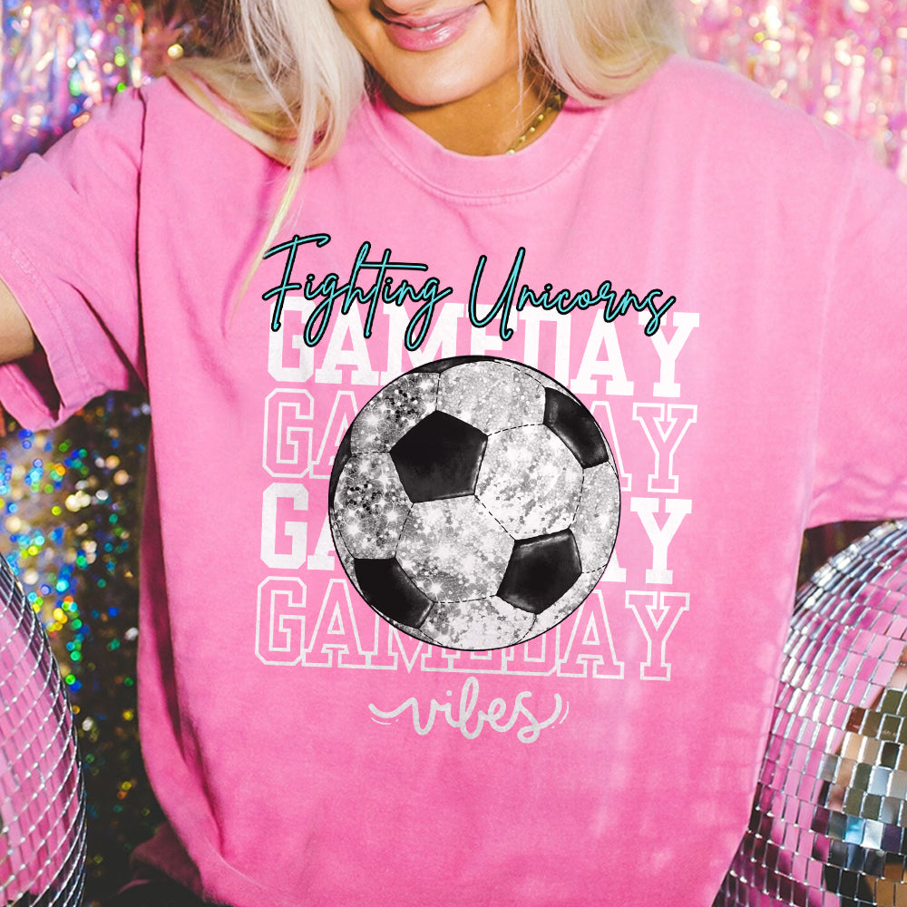 Custom Team Mascot Game Day Vibes Baseball Crewneck Sweatshirt, Sparkle Baseball Mom Shirt, Volleyball Season Womens Pullover, Oversized 1 FB2708