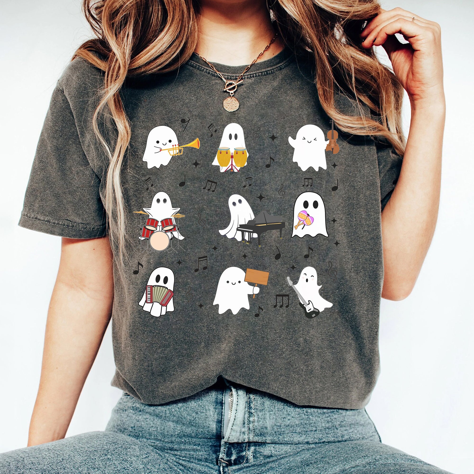 Music Teacher Shirt, Halloween Music Shirt, Halloween Music Teacher Shirt, Music Education T-shirt, Concert Shirt, Music Lover Shirt 1 FFF TDCAO