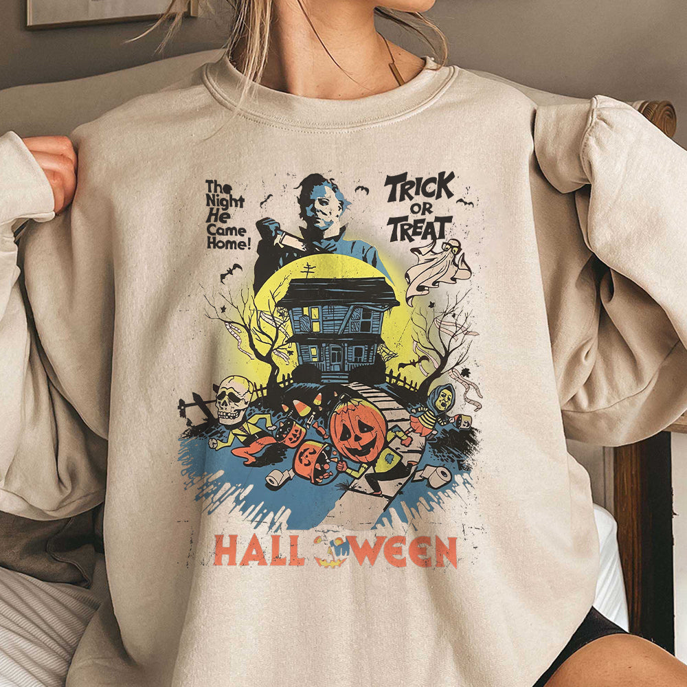 Vintage Halloween Michael Myers Shirt, Retro Michael Myers Halloween T-shirt, The Night He Came Home, Halloween Horror Movies Shirt NNN