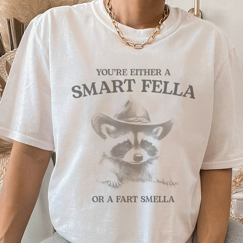 Are You A Smart Fella Or Fart Smella - Unisex Meme T Shirt, Funny T Shirt, Raccoon Graphic Shirt, Raccoon Lovers AIREQ2004 33